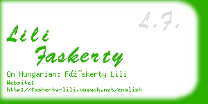 lili faskerty business card